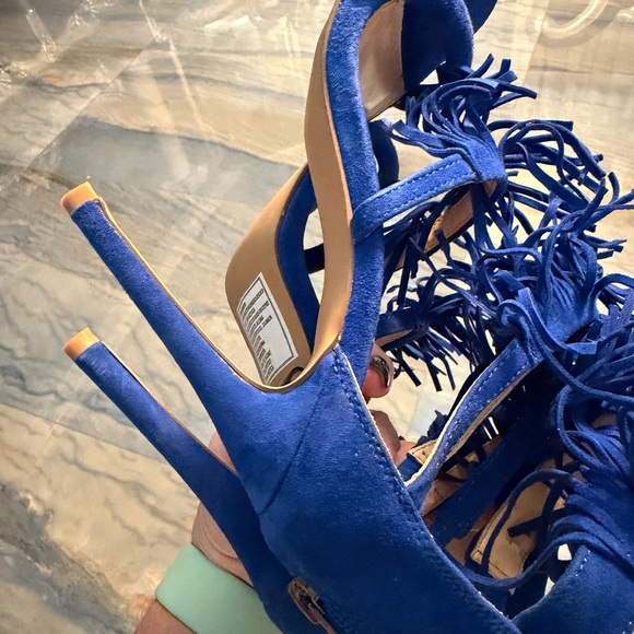 Steve Madden Royal Blue Fringe Heels - Picture 4 of 5